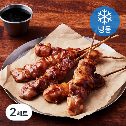 푸드장 순살닭꼬치 닭살 200g + 데리야끼 소스 30g 세트 (냉동), 230g, 2세트