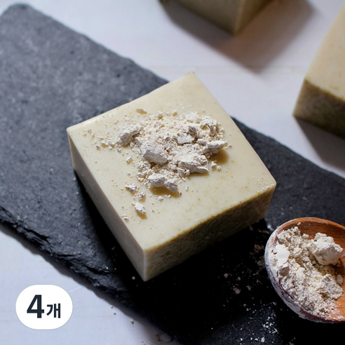 두류헌 지리산 클렌징 비누 화이트클레이, 80g, 4개