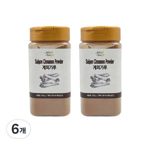 내츄럴스파이스 계피 가루, 200g, 6개