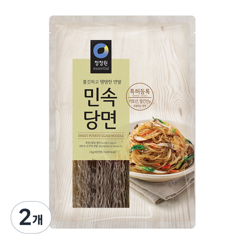 청정원 민속 당면, 1kg, 2개