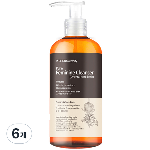 페디슨 퓨어 페미닌 오리엔탈 허브 여성 청결제 액상형, 300ml, 6개