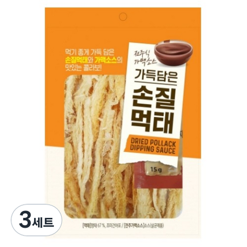 전주식 가맥소스 가득담은 손질먹태 35g + 소스 15g 세트, 3세트
