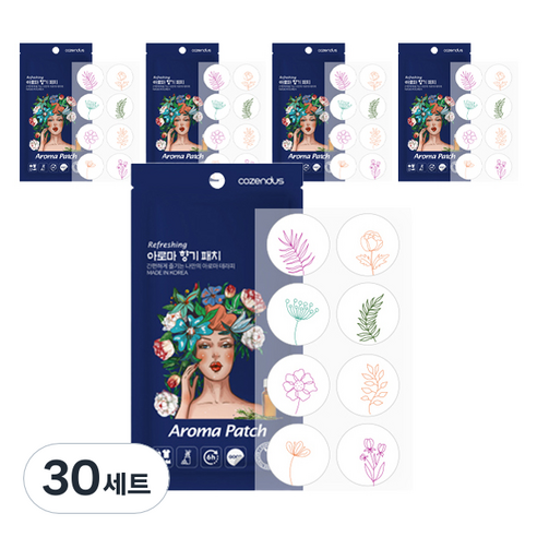 코젠더스 리프레싱 화관여인 향기패치 본품 8p 세트 랜덤발송, 0.8g, 30세트, 허브향