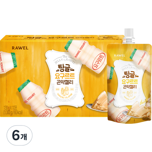 로엘 팅글 요구르트 곤약젤리 10개입, 1.3kg, 6박스