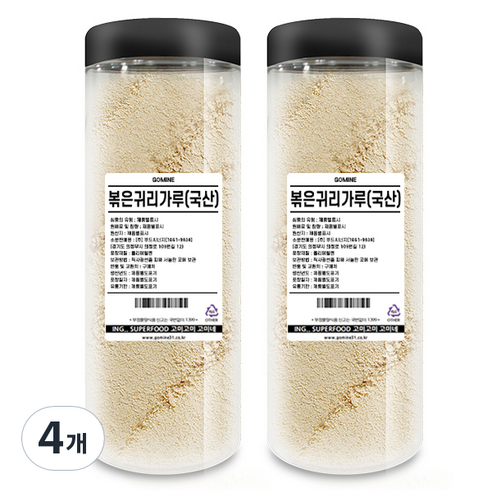 볶은 귀리가루 용기, 500g, 4개