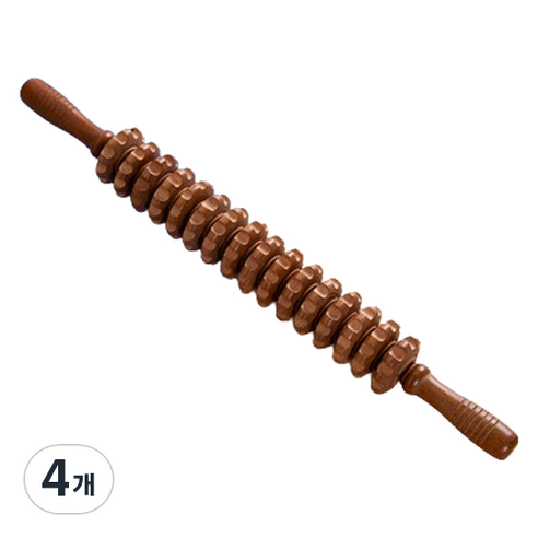 모두의시작 원목 나무 마사지 롤러, 스타일6, 4개