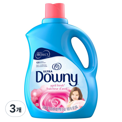 미국산 다우니 울트라 섬유유연제 에이프릴 프레쉬 본품, 3.06L, 3개
