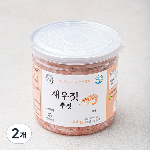 자연다감 새우젓 추젓, 400g, 2개