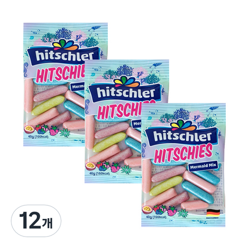 히츨러 히치스 수수깡젤리 머메이드, 12개, 40g