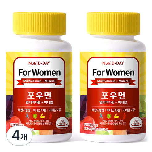 뉴트리디데이 여성용 멀티비타민 & 미네랄 76.5g, 90정, 1개 건강기능식품