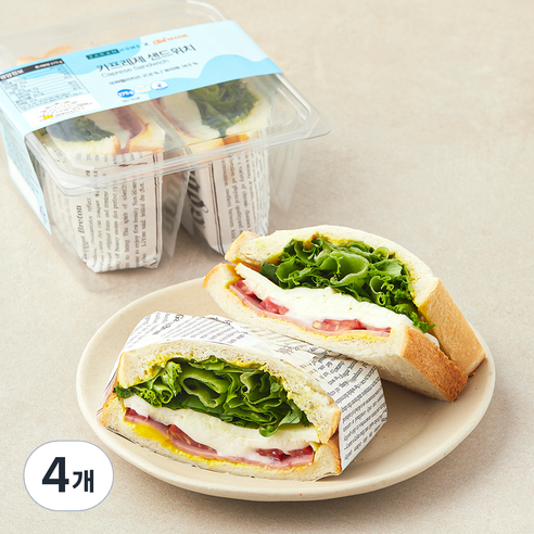 자람홈 카프레제 샌드위치, 275g, 4개
