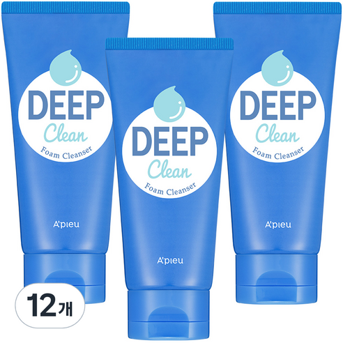 어퓨 딥 클린 폼 클렌저, 130ml, 12개