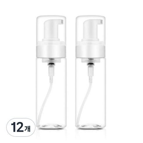 리얼피키 버블 거품 펌프 용기 60ml, 12개, 투명