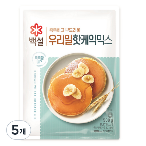 백설 우리밀 핫케익믹스, 500g, 5개