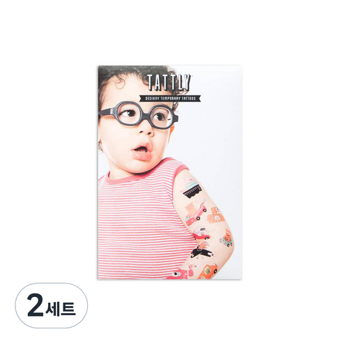 태틀리 타투 스티커 8종 세트, 애니멀 드라이버즈, 2세트