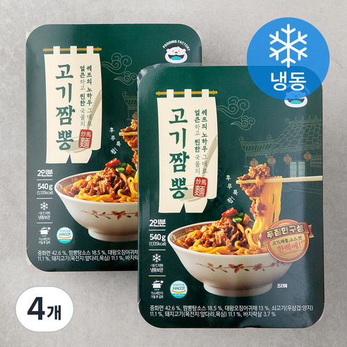 푸딩팩토리 고기짬뽕 (냉동), 540g, 4개