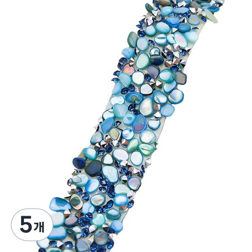 미소로운 쥬얼리 라인스톤 리폼 스티커 2cm, 블루 스톤, 5개