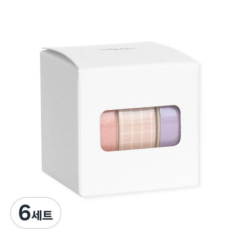 왈가닥스 아르떼 마스킹 테이프 플랜 15mm x 10m 3종 세트, Candy shop, 6세트