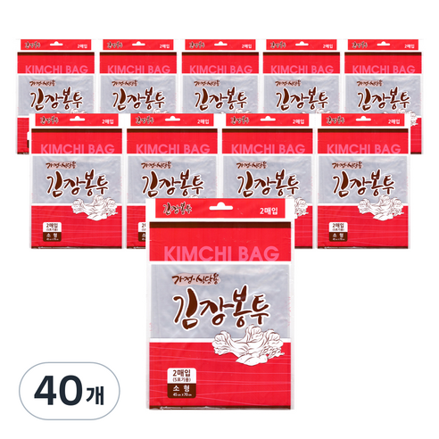 킹스봉 가온누리비닐 김장봉투 2p, 소형(약5포기), 40개