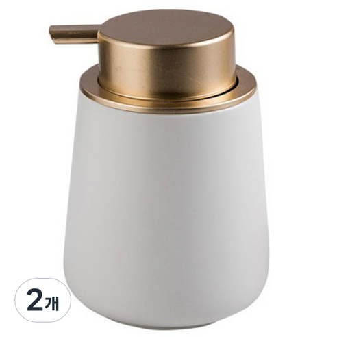 더자카 다용도 세라믹 디스펜서 400ml, 화이트, 2개