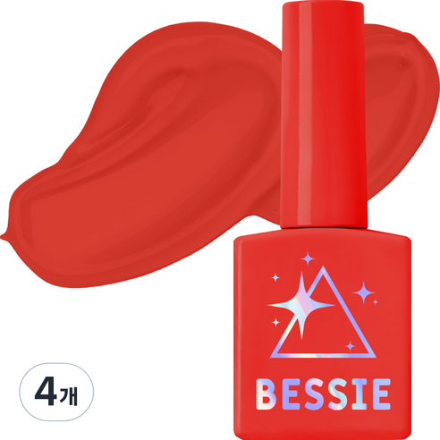 베씨 컬러젤 메탈프리즘, R08 BRILLIANT RED, 11ml, 4개