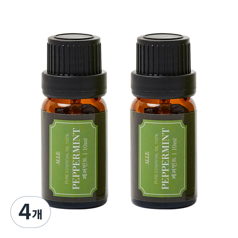 알레 비건 아로마 에센셜 오일 페퍼민트향, 10ml, 4개