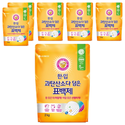 [비건라이프] 한입 과탄산소다 담은 표백제, 2kg, 6개