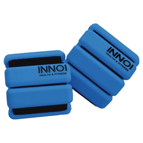 이노이 중량밴드 손목 발목아령 실리콘 모래주머니 2p 세트, 블루, 900g