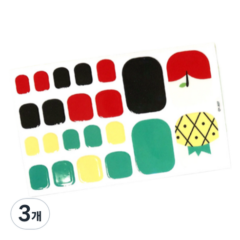 블루코지 느낌 좋은 이쁜 패디팁 스티커, 3개, Type 05