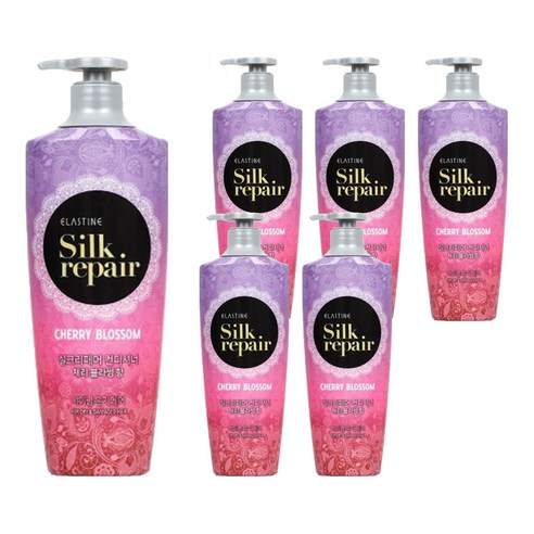 엘라스틴 실크 리페어 컨디셔너 체리블라썸향, 550ml, 6개