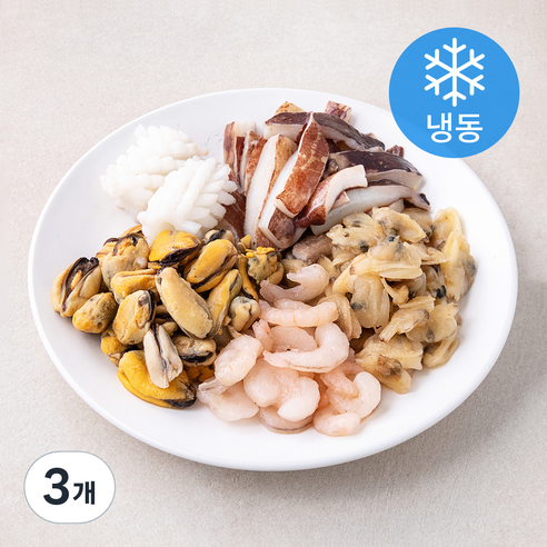 비비수산 새우살이 들어간 간편한 해물모둠 (냉동), 3개, 700g
