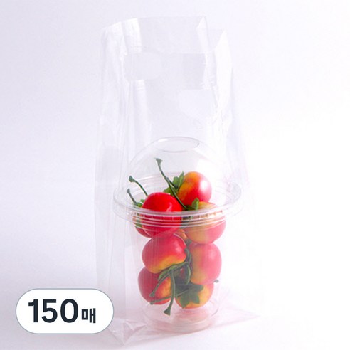 PE 미니 비닐쇼핑백, 무지, 150개