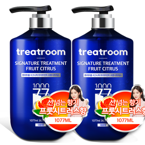 트리트룸 시그니처 대용량 트리트먼트 프룻시트러스향, 1077ml, 2개