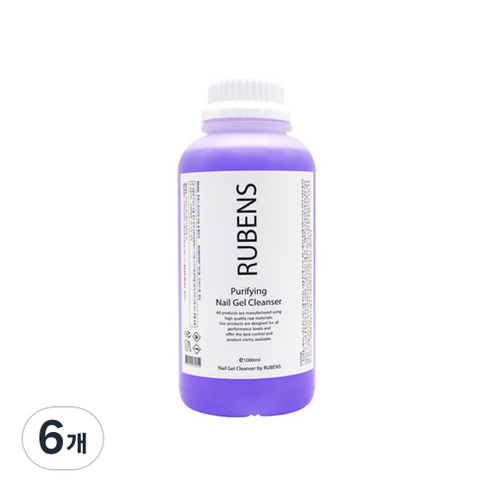 루벤스 퓨리파잉 젤 네일 클리너, 1000ml, 6개