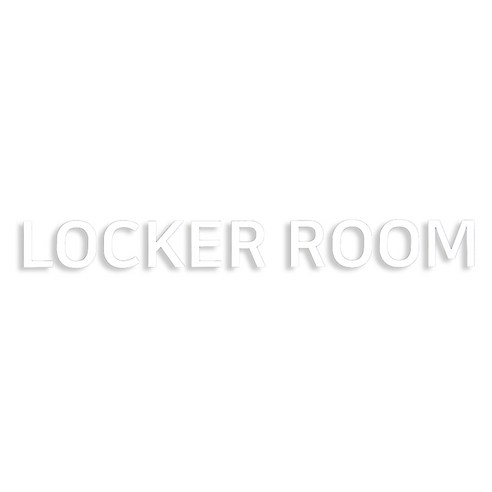 스튜디오투명 아크릴 표지판 백색, LOCKER ROOM, 1개