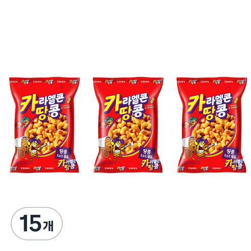 크라운 카라멜콘 땅콩, 125g, 15개