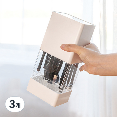 제노윈 화장대 브러쉬꽂이 보관함, 3개, 화이트
