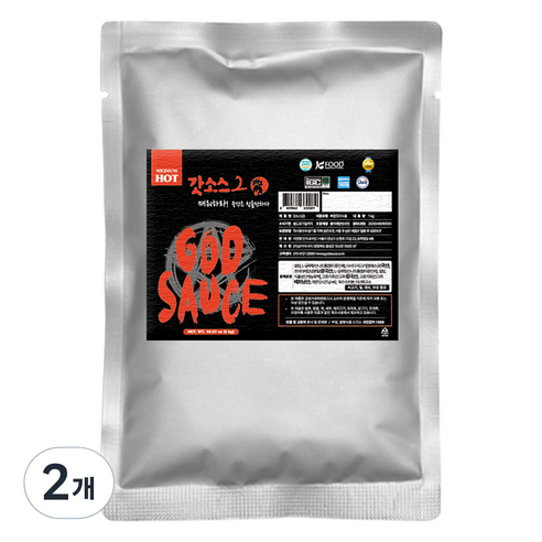 갓소스 2단계 매운맛, 1kg, 2개