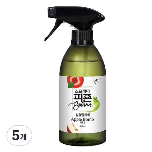 피죤 스프레이 보타닉 섬유탈취제 애플밤, 490ml, 5개