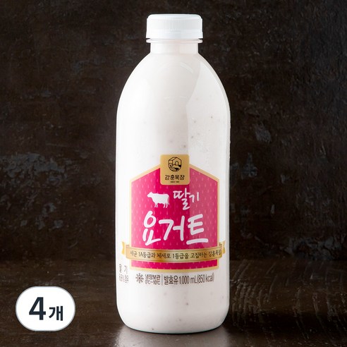 강훈목장 수제요거트 딸기, 1L, 1개입, 4개
