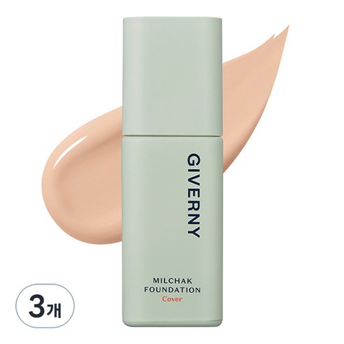 지베르니 밀착 커버 파운데이션 30ml, 로지 베이지, 3개