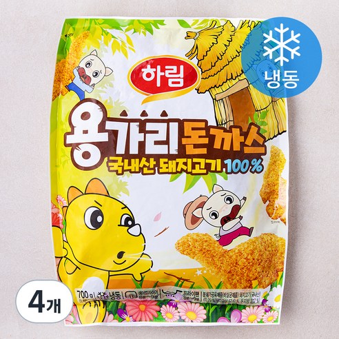 하림 용가리 돈까스 (냉동), 700g, 4개