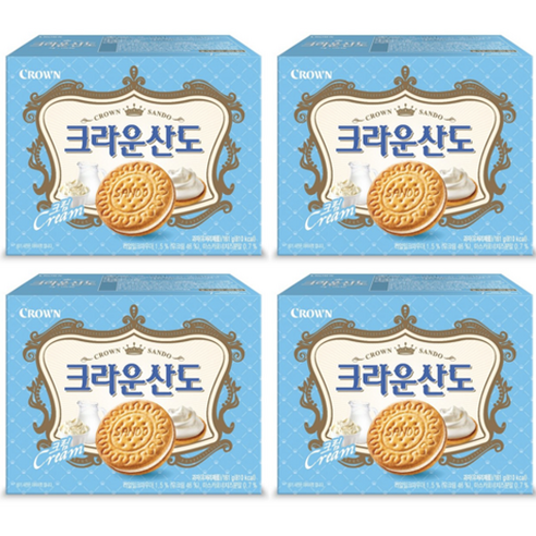 크라운 산도 크림, 161g, 4개