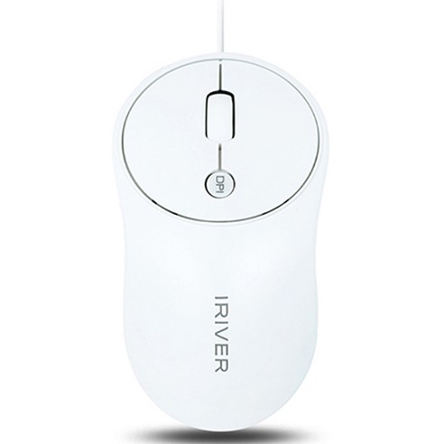 아이리버 유선 마우스 IR-M1000은 일반형 마우스로, 1200dpi 감도와 USB 유선 연결 방식을 갖추고 있습니다.