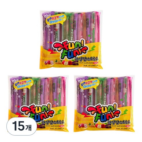 펀펀스트로우 젤리스틱 23p, 460g, 15개