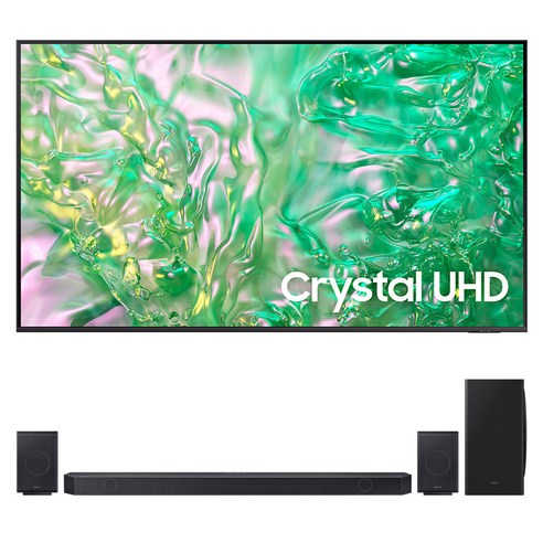 삼성전자 4K UHD Crystal TV + 사운드바 세트, 214cm(85인치), KU85UD8000FXKR, 벽걸이형 X HW-930D (사운드바), 방문설치