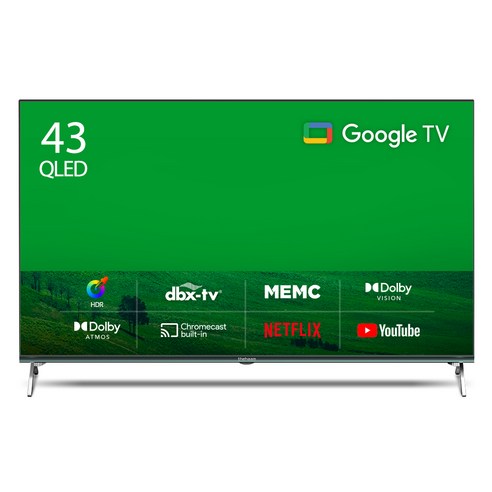 스마트tv  더함 4K UHD QLED 구글 OS TV, 109cm(43인치), UA431QLED, 스탠드형, 고객직접설치