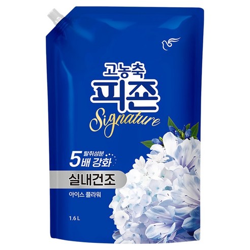 피죤 시그니처 실내건조 고농축 섬유유연제 아이스 플라워 리필, 1.6L, 1개