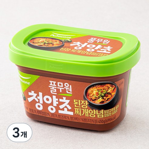 풀무원 청양초 된장찌개 양념, 450g, 3개 청양고추된장