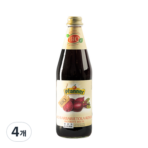 파너 유기농 비트루트 주스, 500ml, 4개